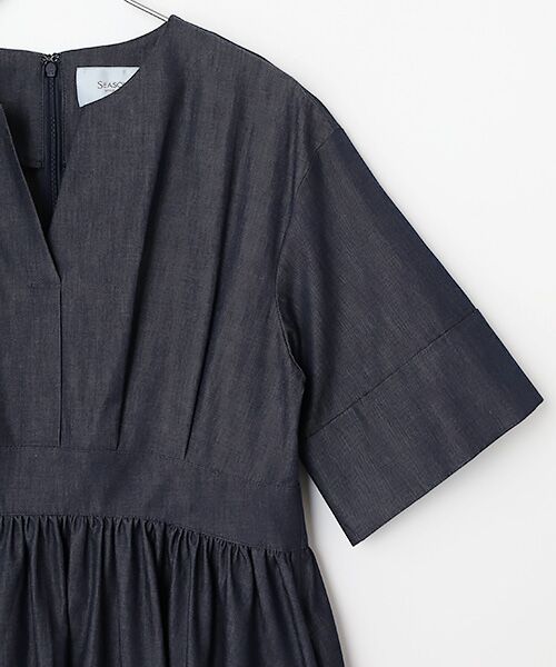 SEASON STYLE LAB / シーズンスタイルラボ ロング・マキシ丈ワンピース | ライトデニムワンピース | 詳細3