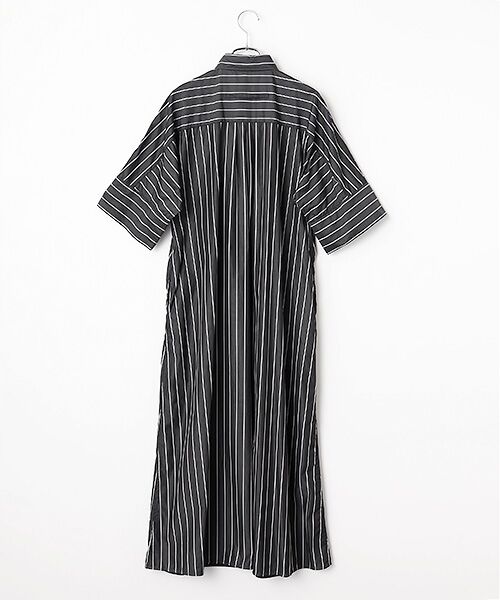 SEASON STYLE LAB / シーズンスタイルラボ ロング・マキシ丈ワンピース | テント半袖シャツワンピース | 詳細1