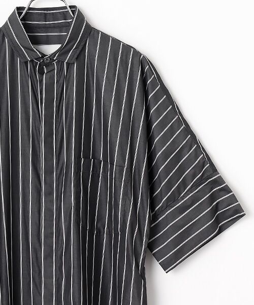 SEASON STYLE LAB / シーズンスタイルラボ ロング・マキシ丈ワンピース | テント半袖シャツワンピース | 詳細2