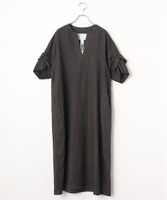 SEASON STYLE LAB / シーズンスタイルラボ ロング・マキシ丈ワンピース | リネンツイストスリーブワンピース