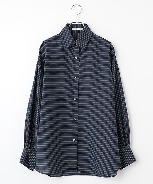 SEASON STYLE LAB / シーズンスタイルラボ シャツ・ブラウス | ボーダービックシャツ（ネイビー）