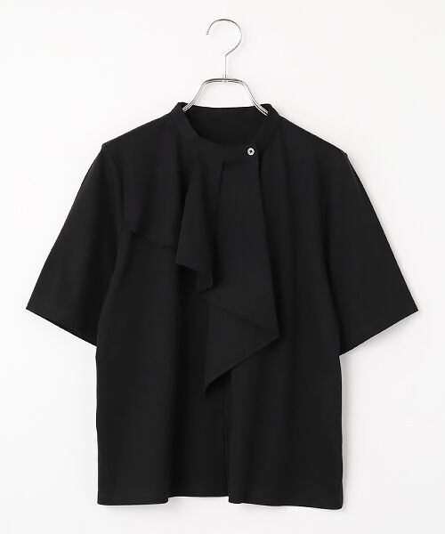 SEASON STYLE LAB / シーズンスタイルラボ カットソー | フロントフリルカットソー（ブラック）