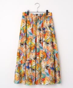 ボタニカルプリントスカート