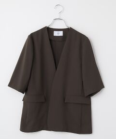 SEASON STYLE LAB / シーズンスタイルラボ ノーカラージャケット | ハーフスリーブジャケット