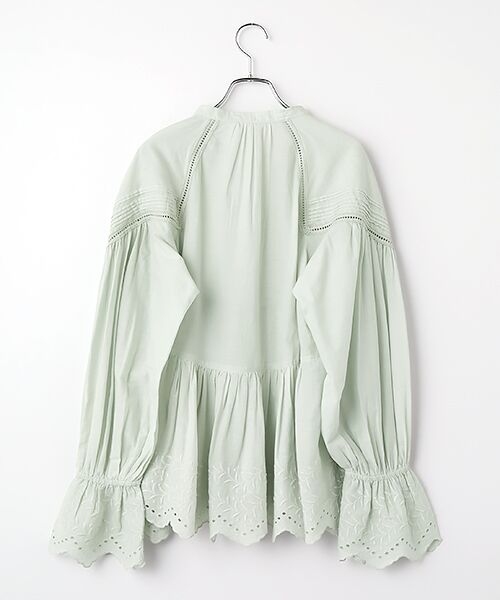 SEASON STYLE LAB / シーズンスタイルラボ シャツ・ブラウス | Cotton Voile White Cutwork Gather Blouse | 詳細2