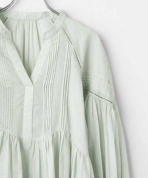 SEASON STYLE LAB / シーズンスタイルラボ シャツ・ブラウス | Cotton Voile White Cutwork Gather Blouse | 詳細3
