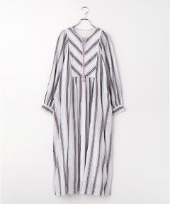 SEASON STYLE LAB / シーズンスタイルラボ ロング・マキシ丈ワンピース | Cotton　Voile　Stripe　Gather　Dress