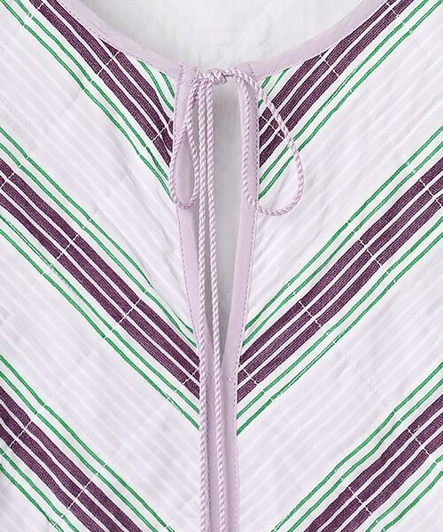 SEASON STYLE LAB / シーズンスタイルラボ ロング・マキシ丈ワンピース | Cotton　Voile　Stripe　Gather　Dress | 詳細5