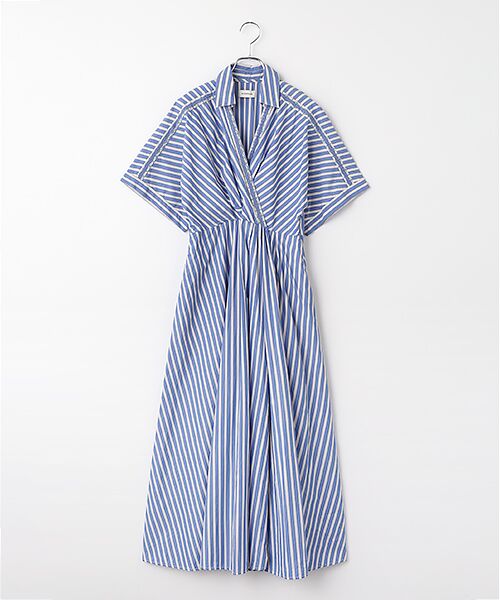 SEASON STYLE LAB / シーズンスタイルラボ ロング・マキシ丈ワンピース | Poplin　Shirts　 Dress（ストライプ）