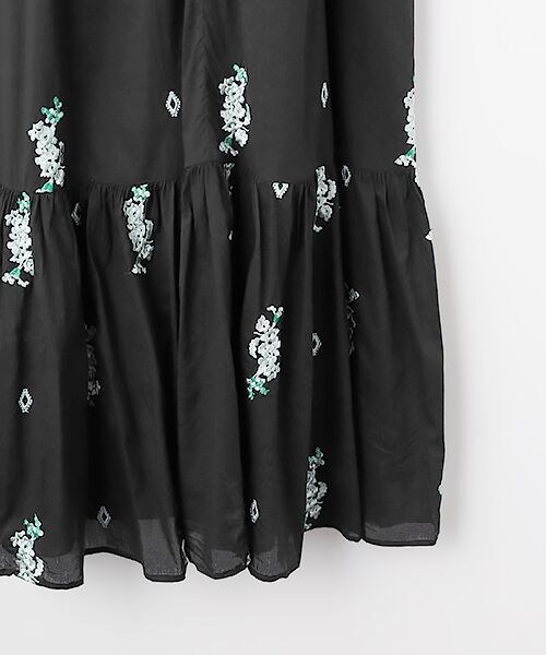 SEASON STYLE LAB / シーズンスタイルラボ ロング・マキシ丈ワンピース | Cotton　Voile　Jasmine　Embroidery　Short  Sleeve  Dress | 詳細4