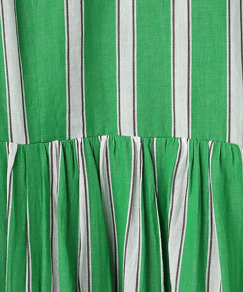SEASON STYLE LAB / シーズンスタイルラボ ロング・マキシ丈ワンピース | Cotton Voile Stripe　Sleeveless　Slant　Panel　Dress | 詳細1