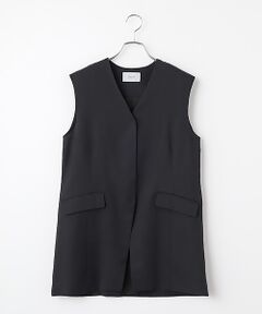 SEASON STYLE LAB / シーズンスタイルラボ ベスト | ノーカラーミドルジレ