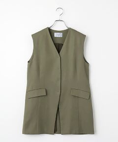 SEASON STYLE LAB / シーズンスタイルラボ ベスト | ノーカラーミドルジレ