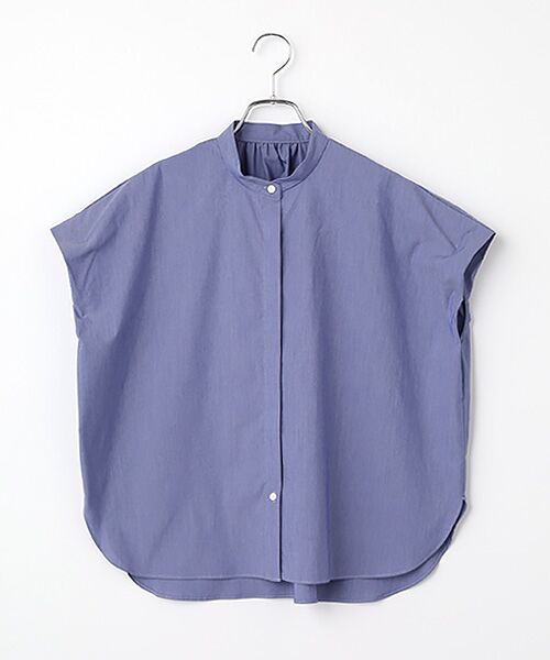 SEASON STYLE LAB / シーズンスタイルラボ シャツ・ブラウス | バンドカラーブラウス（ブルー）