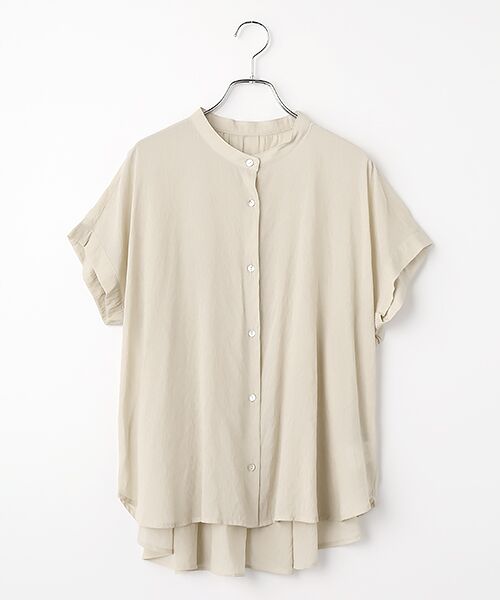 SEASON STYLE LAB / シーズンスタイルラボ シャツ・ブラウス | 麻調シアースパンブラウス（アイボリー）