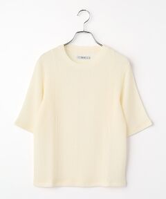 SEASON STYLE LAB / シーズンスタイルラボ カットソー | ハーフスリーブシアーカットソー