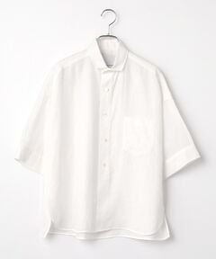 リネン半袖シャツ