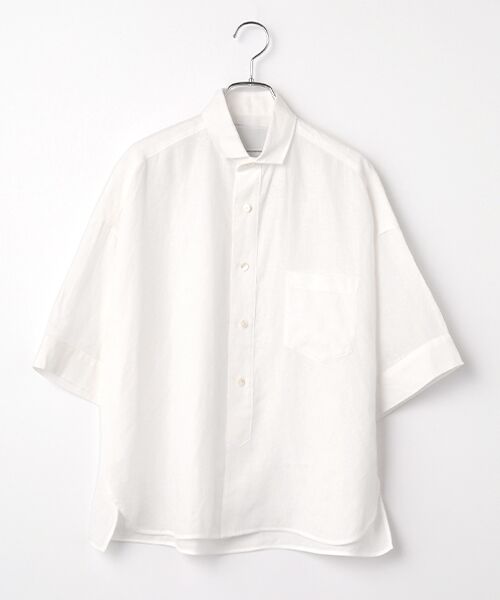 SEASON STYLE LAB / シーズンスタイルラボ シャツ・ブラウス | リネン半袖シャツ（ホワイト）