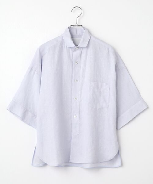 SEASON STYLE LAB / シーズンスタイルラボ シャツ・ブラウス | リネン半袖シャツ（サックス）