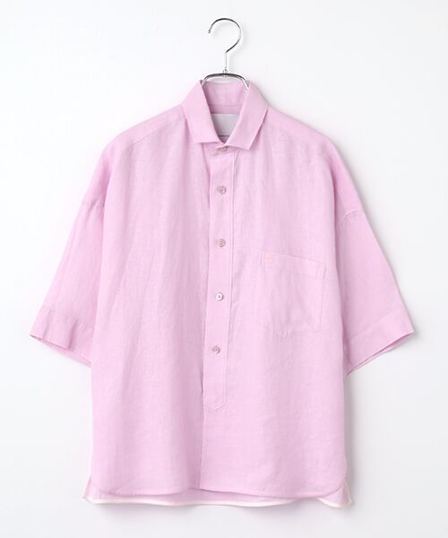 SEASON STYLE LAB / シーズンスタイルラボ シャツ・ブラウス | リネン半袖シャツ（ベビーピンク）