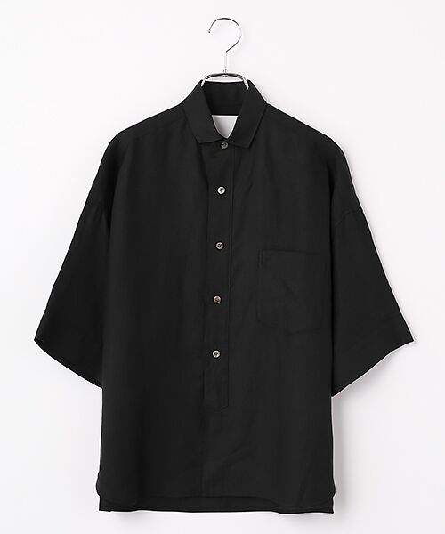 SEASON STYLE LAB / シーズンスタイルラボ シャツ・ブラウス | リネン半袖シャツ（ブラック）
