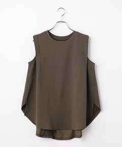 SEASON STYLE LAB / シーズンスタイルラボ カットソー | 鹿の子パネル切り替えノースリーブ