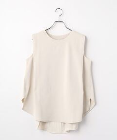 SEASON STYLE LAB / シーズンスタイルラボ カットソー | 鹿の子パネル切り替えノースリーブ
