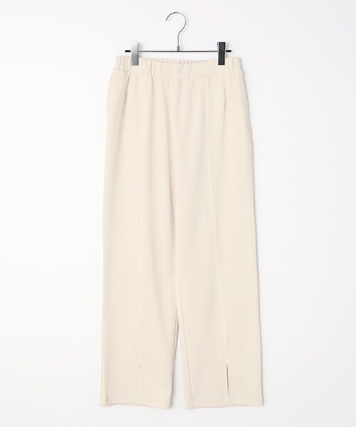 SEASON STYLE LAB / シーズンスタイルラボ スラックス・ドレスパンツ | 鹿の子フロントスリットパンツ（アイボリー）