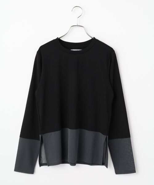 SEASON STYLE LAB / シーズンスタイルラボ カットソー | シアードッキングカットソー（ブラック×グレー）