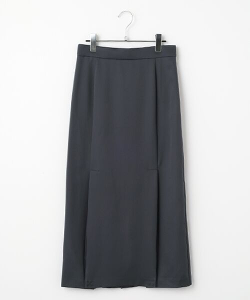 SEASON STYLE LAB / シーズンスタイルラボ ロング・マキシ丈スカート | Iラインプリーツ切替スカート（グレー）