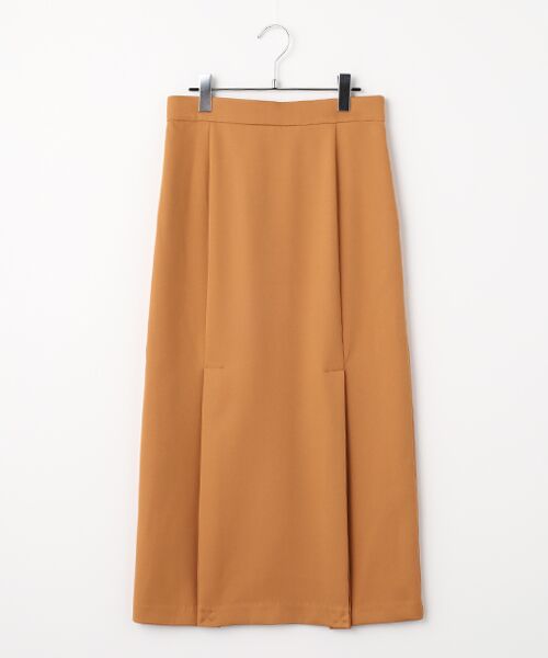 SEASON STYLE LAB / シーズンスタイルラボ ロング・マキシ丈スカート | Iラインプリーツ切替スカート（ベージュ）