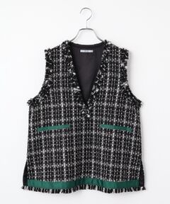 SEASON STYLE LAB / シーズンスタイルラボ ベスト | Vネックツイードベスト