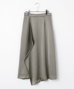 SEASON STYLE LAB / シーズンスタイルラボ ロング・マキシ丈スカート | フロントフリルサテンスカート