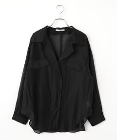SEASON STYLE LAB / シーズンスタイルラボ シャツ・ブラウス | シアーサテンフリルブラウス