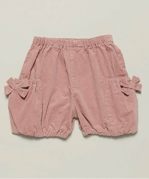 sense of wonder / センス オブ ワンダー ショート・ハーフ・半端丈パンツ | サイドリボンバルーンパンツ（ピンク）