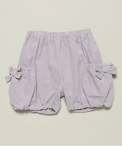 sense of wonder / センス オブ ワンダー ショート・ハーフ・半端丈パンツ | サイドリボンバルーンパンツ（ラベンダー）