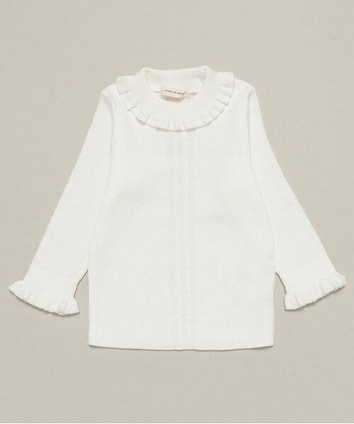 sense of wonder / センス オブ ワンダー ニット・セーター | フリル衿リブセーター（オフ ホワイト）