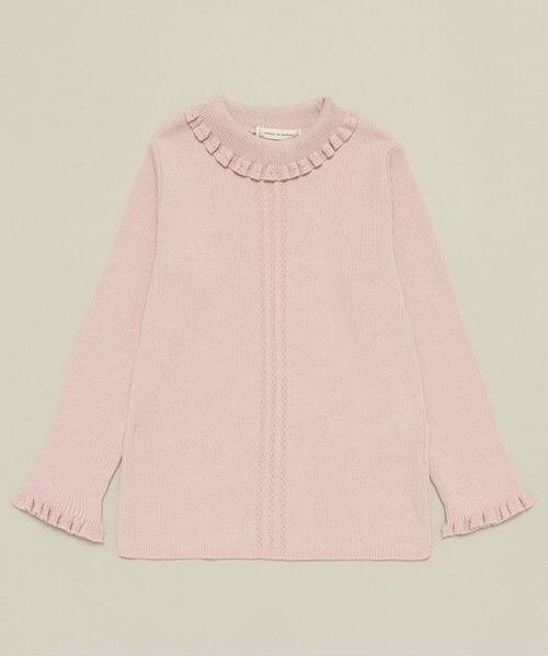 sense of wonder / センス オブ ワンダー ニット・セーター | フリル衿リブセーター（ピンク）