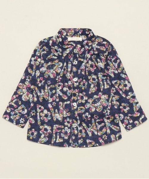 sense of wonder / センス オブ ワンダー シャツ・ブラウス | FLOWER POWER長袖シャツ（紺）