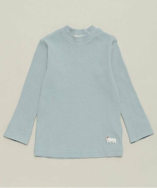 sense of wonder / センス オブ ワンダー Tシャツ | テレコ長袖Tシャツ（ブルー グレー）