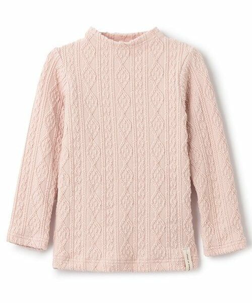 sense of wonder / センス オブ ワンダー Tシャツ | ケーブルハイネックTシャツ（ピンク）