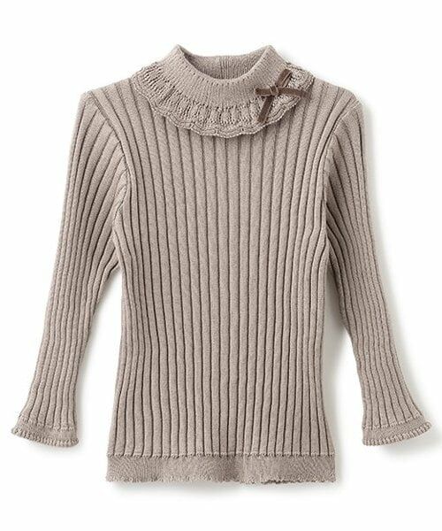 sense of wonder / センス オブ ワンダー ニット・セーター | 【オーガニック】フリル衿リブセーター（ココア）