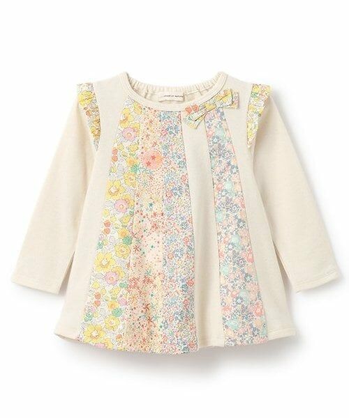 sense of wonder / センス オブ ワンダー スウェット | リバティファブリックパッチワークトレーナー（ECRU(キナリ)）