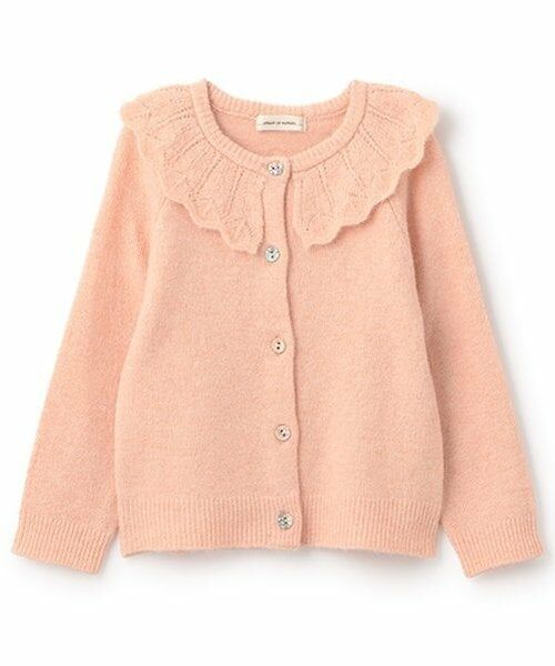 sense of wonder / センス オブ ワンダー カーディガン・ボレロ | 衿フリルカーデイガン（ピンク）