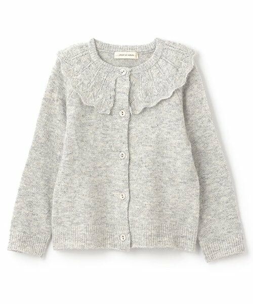 sense of wonder / センス オブ ワンダー カーディガン・ボレロ | 衿フリルカーデイガン（ライト グレー）
