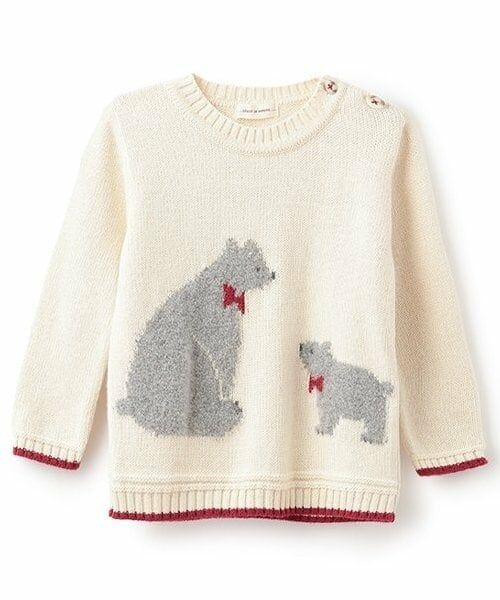 sense of wonder / センス オブ ワンダー ニット・セーター | 【オーガニック】タム親子ベアセーター（ECRU(キナリ)）