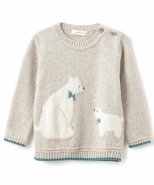 sense of wonder / センス オブ ワンダー ニット・セーター | 【オーガニック】タム親子ベアセーター（ライト グレー）