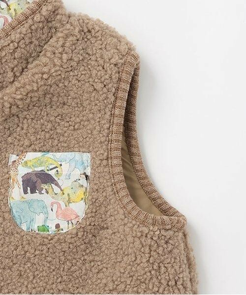 sense of wonder / センス オブ ワンダー カーディガン・ボレロ | リバティファブリックポケットボアベスト | 詳細3