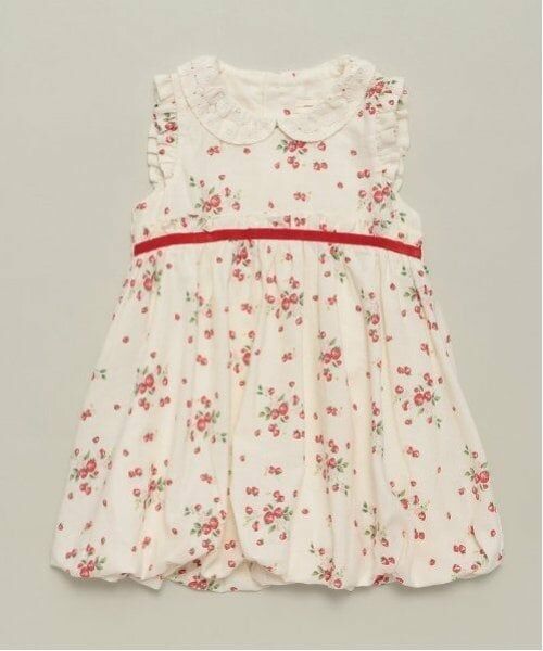 sense of wonder / センス オブ ワンダー ミニ丈・ひざ丈ワンピース | 野イチゴ袖なしバルーンワンピース（ECRU(キナリ)）