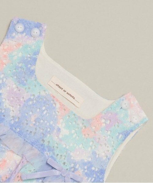 sense of wonder / センス オブ ワンダー ミニ丈・ひざ丈ワンピース | フラワーレースジャンパースカート | 詳細2